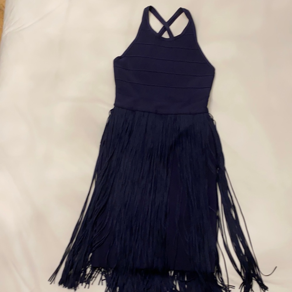 Herve Leger fringe dress
